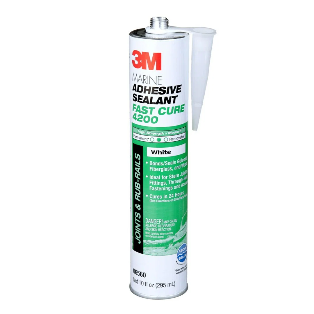 06560 – 3M Adhesive Sealant, Used To Bond Aluminum/ Wood/ Gelcoat And Fiberglass For Marine Applications 10 Ounce Car...